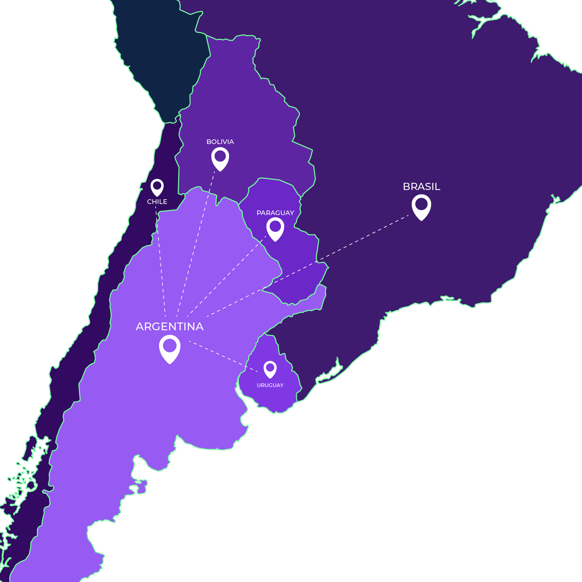 Mapa de cobertura RDM Logística
